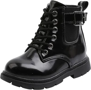 0 to 6Years Short Boots for Baby Boys And Girls Waterpoor Ankle Boots Short Boots Faux Leather (B, 11.5 Little Child)