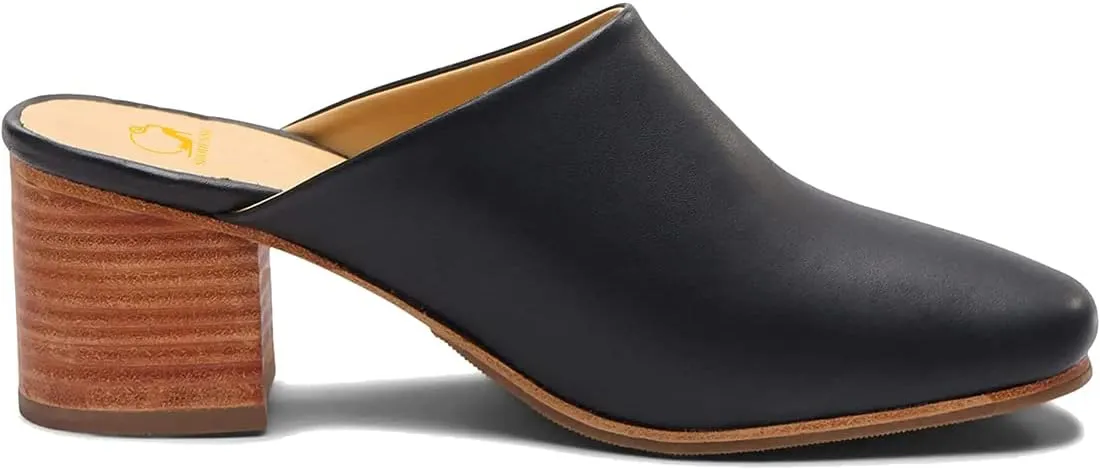 SHODENSE Women Comfortable Chunky Block Heel Mules Closed Round Toe Slip On Backless Loafers Shoes 2" Mid Stacked Heeled Sandals Clogs Thick Heels Slide Slippers Daily Casual Slip-on Booties 4-11 M US