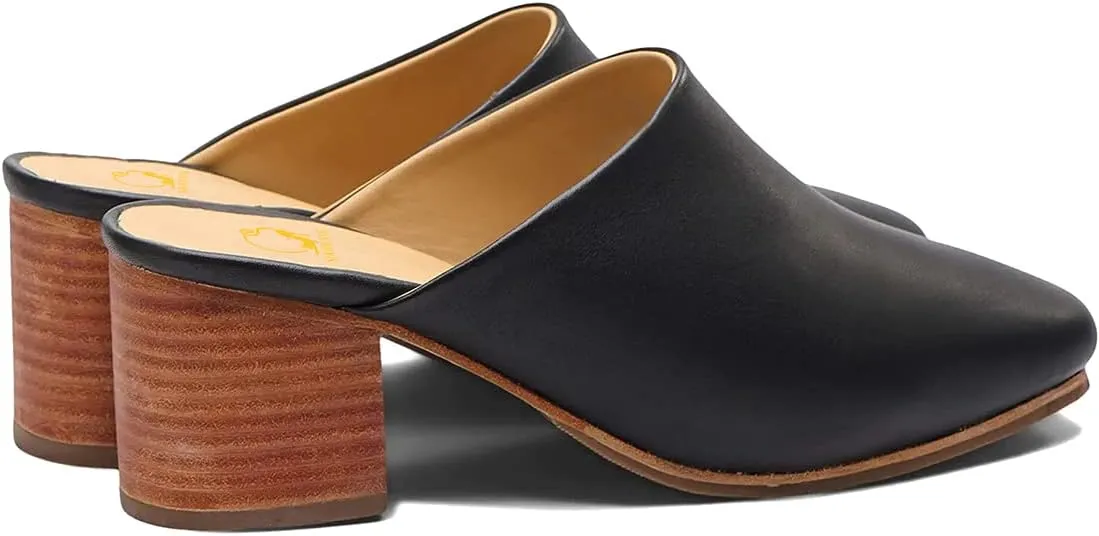 SHODENSE Women Comfortable Chunky Block Heel Mules Closed Round Toe Slip On Backless Loafers Shoes 2" Mid Stacked Heeled Sandals Clogs Thick Heels Slide Slippers Daily Casual Slip-on Booties 4-11 M US