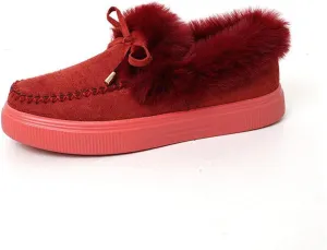 Winter Boots For Women Fashion Snow Boots Winter Shoes with Fur Lined Warm Slip On Casual Comfortable Fuzzy Loafers